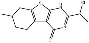 2-(1-氯乙基)-5,6,7,8-四氢-7-甲基[1]苯并噻吩并[2,3-D]嘧啶-4(1H)-酮 结构式