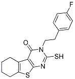 3-[2-(4-FLUORO-PHENYL)-ETHYL]-2-MERCAPTO-5,6,7,8-TETRAHYDRO-3H-BENZO[4,5]THIENO[2,3-D]PYRIMIDIN-4-ONE 结构式