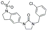 1-(3-CHLOROBENZYL)-3-[1-(METHYLSULFONYL)-2,3-DIHYDRO-1H-INDOL-5-YL]IMIDAZOLIDIN-2-ONE 结构式