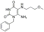 6-AMINO-1-BENZYL-5-(3-METHOXY-PROPYLAMINO)-1H-PYRIMIDINE-2,4-DIONE 结构式