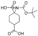 1-Boc-aminocyclohexane-1,4-dicarboxylic acid 结构式
