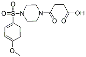 4-(4-[(4-METHOXYPHENYL)SULFONYL]PIPERAZIN-1-YL)-4-OXOBUTANOIC ACID 结构式