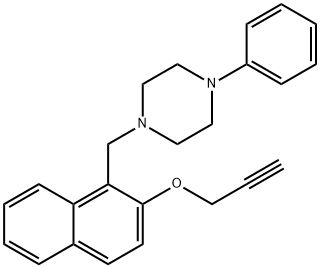 1-PHENYL-4-([2-(2-PROPYNYLOXY)-1-NAPHTHYL]METHYL)PIPERAZINE 结构式