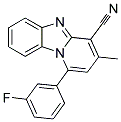 1-(3-FLUOROPHENYL)-3-METHYLPYRIDO[1,2-A]BENZIMIDAZOLE-4-CARBONITRILE 结构式