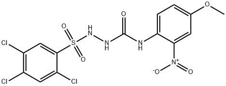 4-(2-NITRO-4-METHOXYPHENYL)-1-((2,4,5-TRICHLOROPHENYL)SULFONYL)SEMICARBAZIDE 结构式