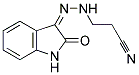 3-[(2Z)-2-(2-OXO-1,2-DIHYDRO-3H-INDOL-3-YLIDENE)HYDRAZINO]PROPANENITRILE 结构式