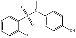 2-氟-N-(4-羟基苯基)-N-甲基苯-1-磺酰胺 结构式