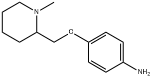 4-[(1-甲基哌啶-2-基)甲氧基]苯胺 结构式