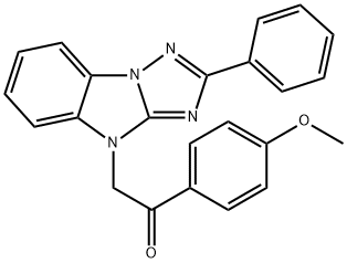 1-(4-METHOXYPHENYL)-2-(2-PHENYL-4H-[1,2,4]TRIAZOLO[1,5-A]BENZIMIDAZOL-4-YL)ETHANONE 结构式