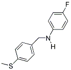 N-(4-FLUOROPHENYL)-N-(4-(METHYLTHIO)BENZYL)AMINE 结构式