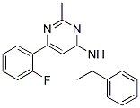 6-(2-FLUOROPHENYL)-2-METHYL-N-(1-PHENYLETHYL)PYRIMIDIN-4-AMINE 结构式