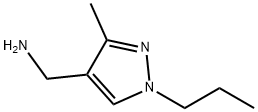 (3-甲基-1-丙基-吡唑-4-基)甲胺 结构式