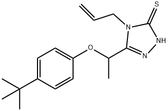 4-ALLYL-5-[1-(4-TERT-BUTYLPHENOXY)ETHYL]-4H-1,2,4-TRIAZOLE-3-THIOL 结构式