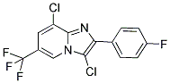 3,8-DICHLORO-2-(4-FLUOROPHENYL)-6-(TRIFLUOROMETHYL)IMIDAZO[1,2-A]PYRIDINE 结构式