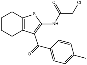 2-氯-N-[3-(4-甲基苯甲酰基)-4,5,6,7-四氢-1-苯并噻吩-2-基]乙酰胺 结构式