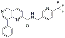 8-PHENYL-N-([6-(TRIFLUOROMETHYL)PYRIDIN-3-YL]METHYL)-1,6-NAPHTHYRIDINE-2-CARBOXAMIDE 结构式