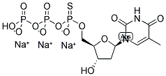 2'-DEOXY-THYMIDINE-5'-(ALPHA-THIO)-TRIPHOSPHATE SODIUM SALT 结构式