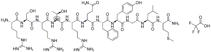 ARG-SER-ARG-THR-ARG-GLN-PHE-TYR-GLY-LEU-MET-NH2 TFA SALT 结构式