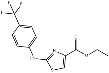 ETHYL 2-[4-(TRIFLUOROMETHYL)ANILINO]-1,3-THIAZOLE-4-CARBOXYLATE 结构式