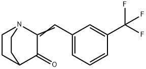 2-((Z)-[3-(TRIFLUOROMETHYL)PHENYL]METHYLIDENE)-3-QUINUCLIDINONE 结构式