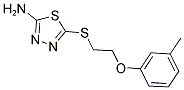 5-([2-(3-METHYLPHENOXY)ETHYL]THIO)-1,3,4-THIADIAZOL-2-AMINE 结构式