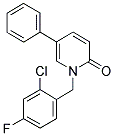 1-(2-CHLORO-4-FLUOROBENZYL)-5-PHENYLPYRIDIN-2(1H)-ONE 结构式