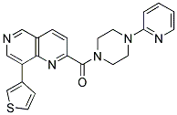 2-[(4-PYRIDIN-2-YLPIPERAZIN-1-YL)CARBONYL]-8-THIEN-3-YL-1,6-NAPHTHYRIDINE 结构式