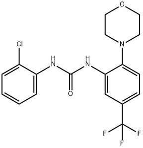 1-(2-CHLOROPHENYL)-3-(2-MORPHOLIN-4-YL-5-(TRIFLUOROMETHYL)PHENYL)UREA 结构式