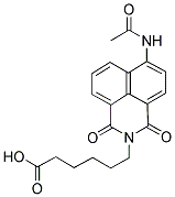 6-(4-ACETAMIDO-1,8-NAPHTHALAMIDO)HEXANOIC ACID 结构式