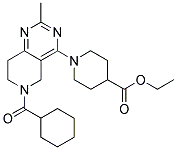 1-(6-CYCLOHEXANECARBONYL-2-METHYL-5,6,7,8-TETRAHYDRO-PYRIDO[4,3-D]PYRIMIDIN-4-YL)-PIPERIDINE-4-CARBOXYLIC ACID ETHYL ESTER 结构式