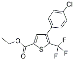 4-(4-CHLOROPHENYL)-5-(TRIFLUOROMETHYL)THIOPHEN-2-CARBOXYLIC ACID ETHYL ESTER 结构式