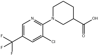 1-(3-氯-5-(三氟甲基)吡啶-2-基)哌啶-3-羧酸 结构式