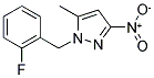 1-(2-氟苄基)-5-甲基-3-硝基-1H-吡唑 结构式