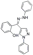 (E)-(2-Hydroxyphenyl)(1-phenyl-1H-pyrazol-4-yl)methanone phenylhydrazone 结构式