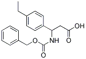 3-Benzyloxycarbonylamino-3-(4-ethyl-phenyl)-propionic acid 结构式
