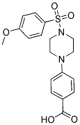 4-(4-[(4-METHOXYPHENYL)SULFONYL]PIPERAZIN-1-YL)BENZOIC ACID 结构式