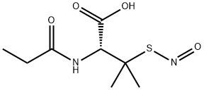 S-亚硝基-N-丙酰基-D,L-青霉胺 结构式