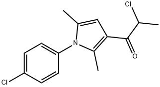 2-CHLORO-1-[1-(4-CHLOROPHENYL)-2,5-DIMETHYL-1H-PYRROL-3-YL]PROPAN-1-ONE 结构式