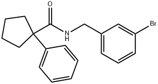 N-((3-BROMOPHENYL)METHYL)(PHENYLCYCLOPENTYL)FORMAMIDE 结构式