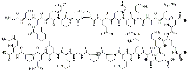 [125I]-GHRELIN (RAT) 结构式