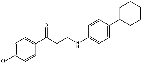 1-(4-CHLOROPHENYL)-3-(4-CYCLOHEXYLANILINO)-1-PROPANONE 结构式