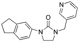 1-(2,3-DIHYDRO-1H-INDEN-5-YL)-3-(PYRIDIN-3-YLMETHYL)IMIDAZOLIDIN-2-ONE 结构式