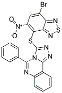 3-[(7-BROMO-5-NITRO-2,1,3-BENZOTHIADIAZOL-4-YL)THIO]-5-PHENYL[1,2,4]TRIAZOLO[4,3-C]QUINAZOLINE 结构式