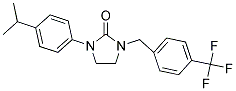 1-(4-ISOPROPYLPHENYL)-3-[4-(TRIFLUOROMETHYL)BENZYL]IMIDAZOLIDIN-2-ONE 结构式
