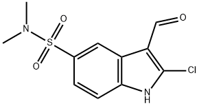 2-CHLORO-3-FORMYL-1H-INDOLE-5-SULFONIC ACID DIMETHYLAMIDE 结构式