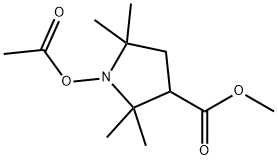 1-乙酰氧基-3-甲氧基羰基-2,2,5,5-四甲基吡咯烷 结构式