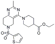 1-[2-METHYL-6-(THIOPHENE-2-SULFONYL)-5,6,7,8-TETRAHYDRO-PYRIDO[4,3-D]PYRIMIDIN-4-YL]-PIPERIDINE-4-CARBOXYLIC ACID ETHYL ESTER 结构式