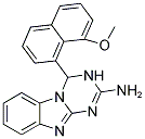 4-(8-METHOXY-1-NAPHTHYL)-3,4-DIHYDRO[1,3,5]TRIAZINO[1,2-A]BENZIMIDAZOL-2-AMINE 结构式