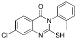 7-CHLORO-2-MERCAPTO-3-(2-METHYLPHENYL)QUINAZOLIN-4(3H)-ONE 结构式