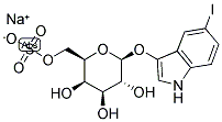 5-碘-3-吲哚基-Β-D-吡喃半乳糖苷-6-硫酸钠盐 结构式